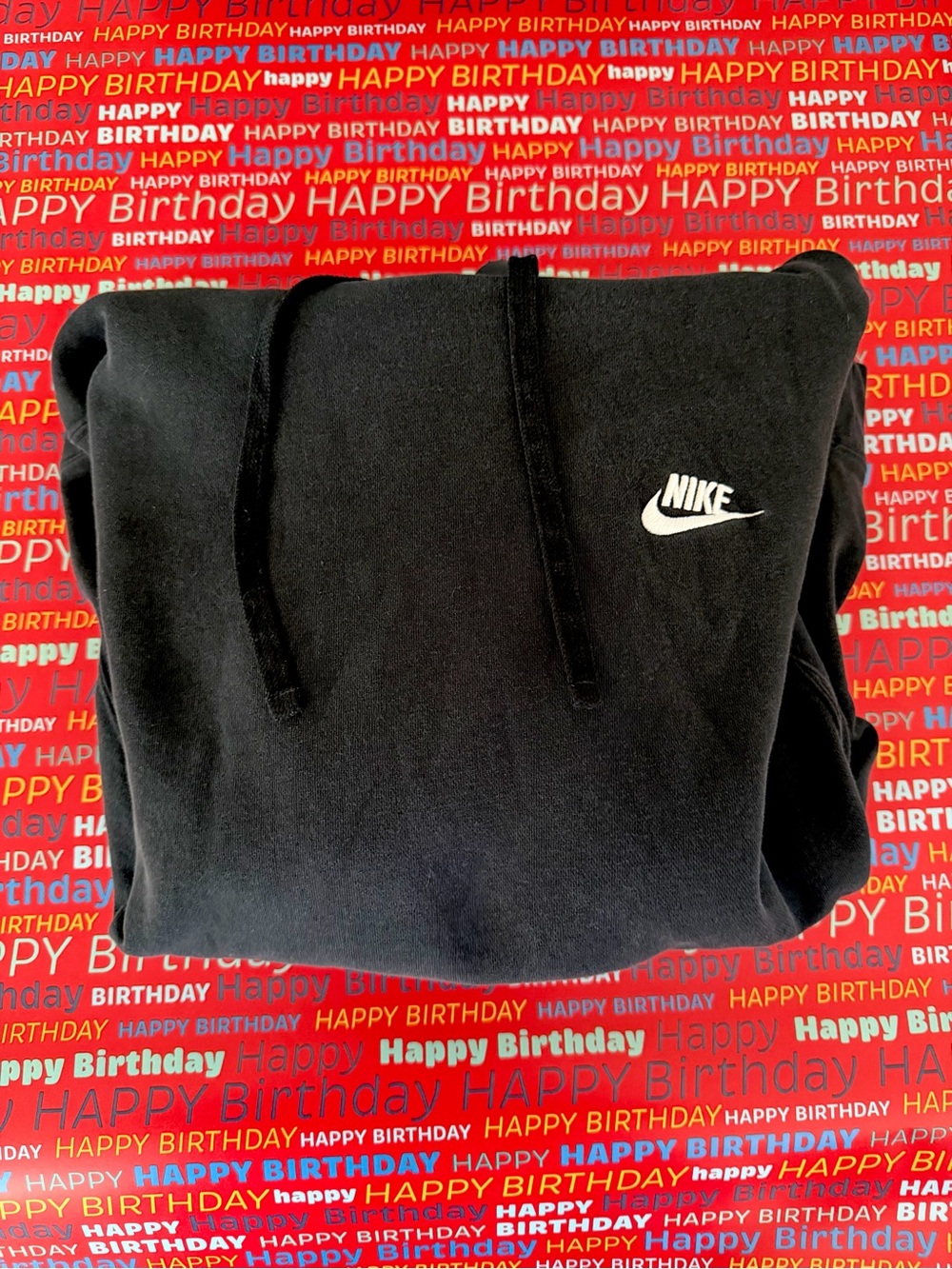 Black Nike hoodie with white logo #swoosh #athletic
